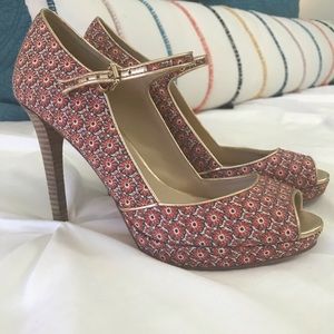 Coach Peep Toe Mary Jane Stilettos 9M